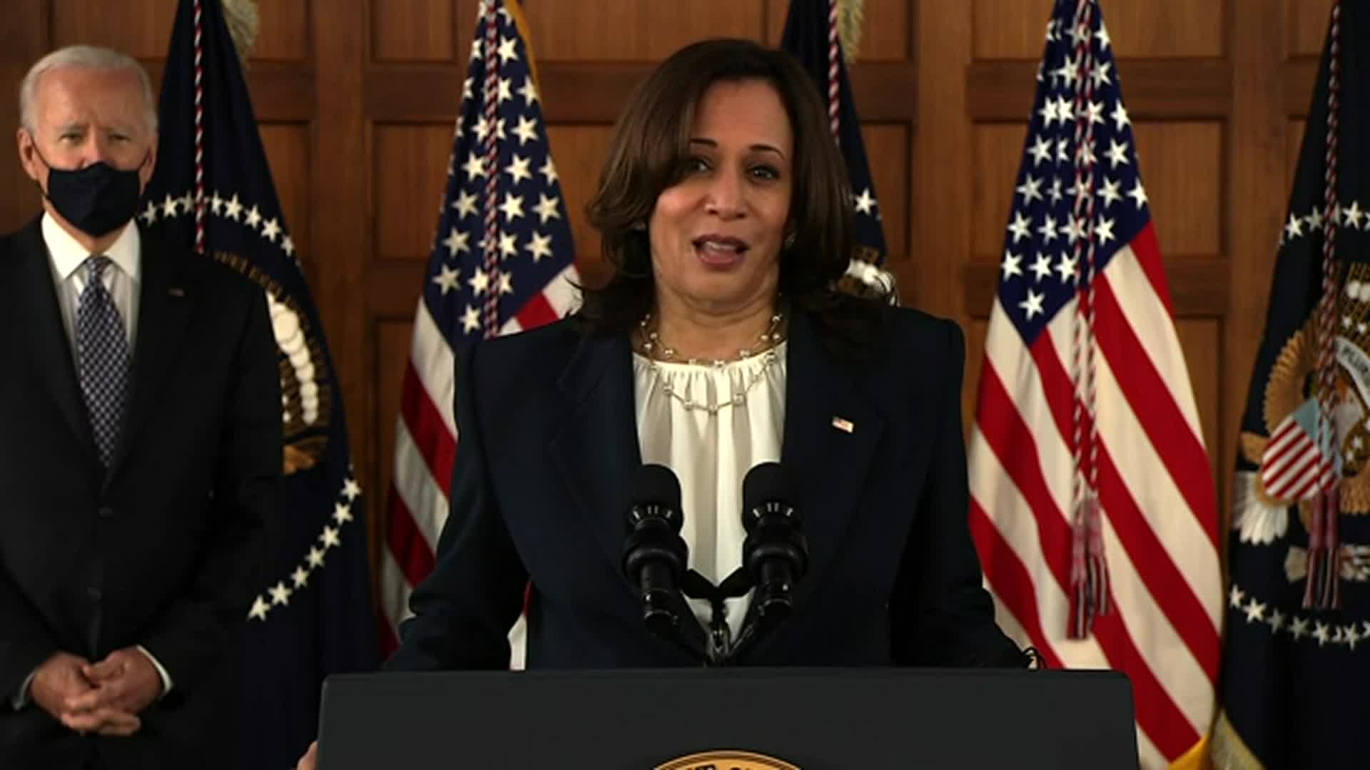 GA: SPA SHOOTINGS-HARRIS ADDRESSES ATTACKS ON ASIANS