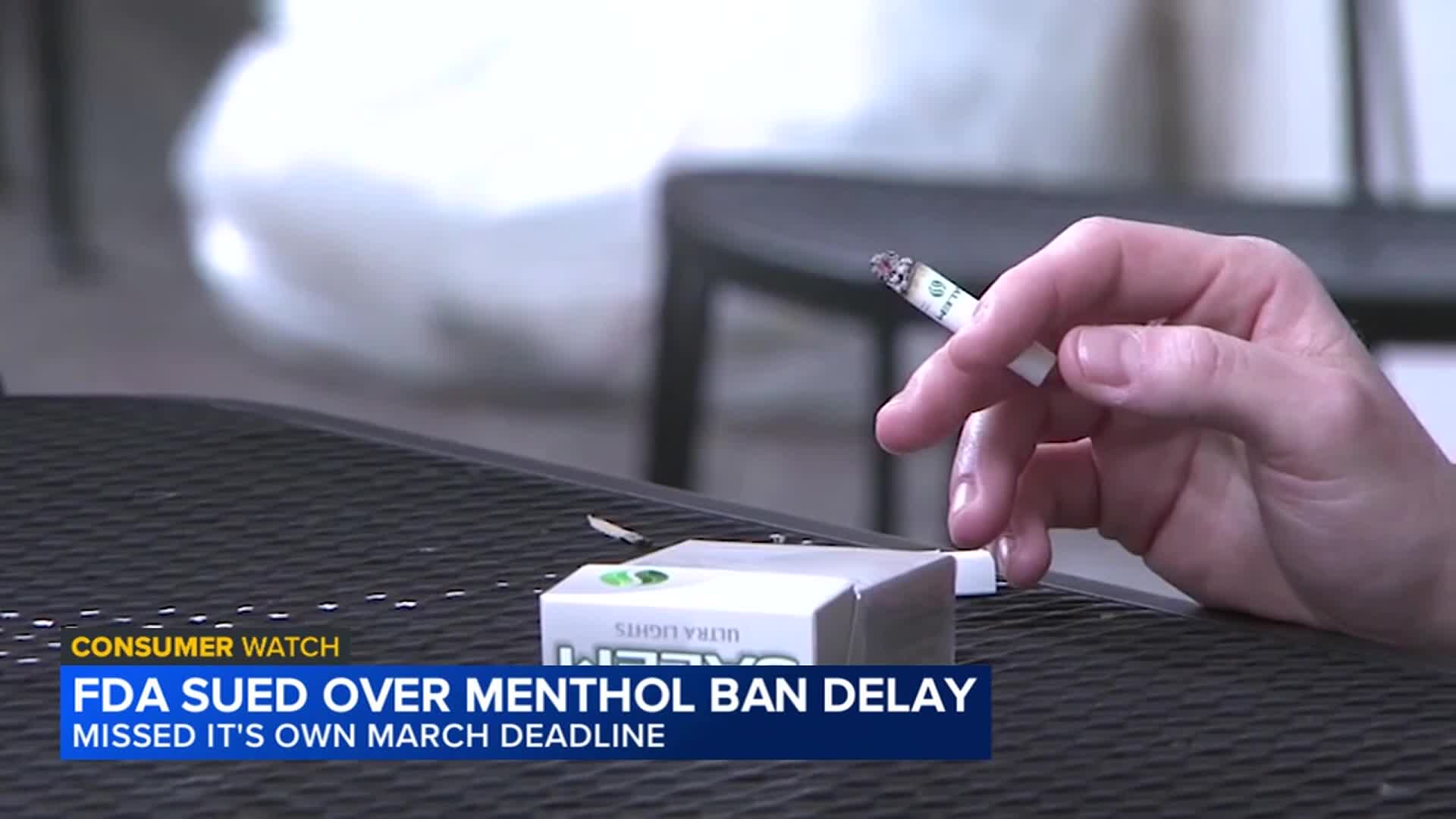 FDA sued over delay in ban on menthol tobacco products